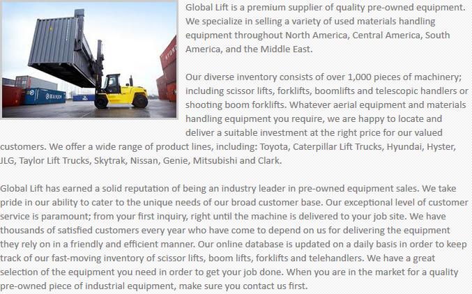 Global Lift Equipment Salem
